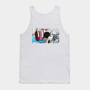 BTS korean boyband with vector clothes Tank Top